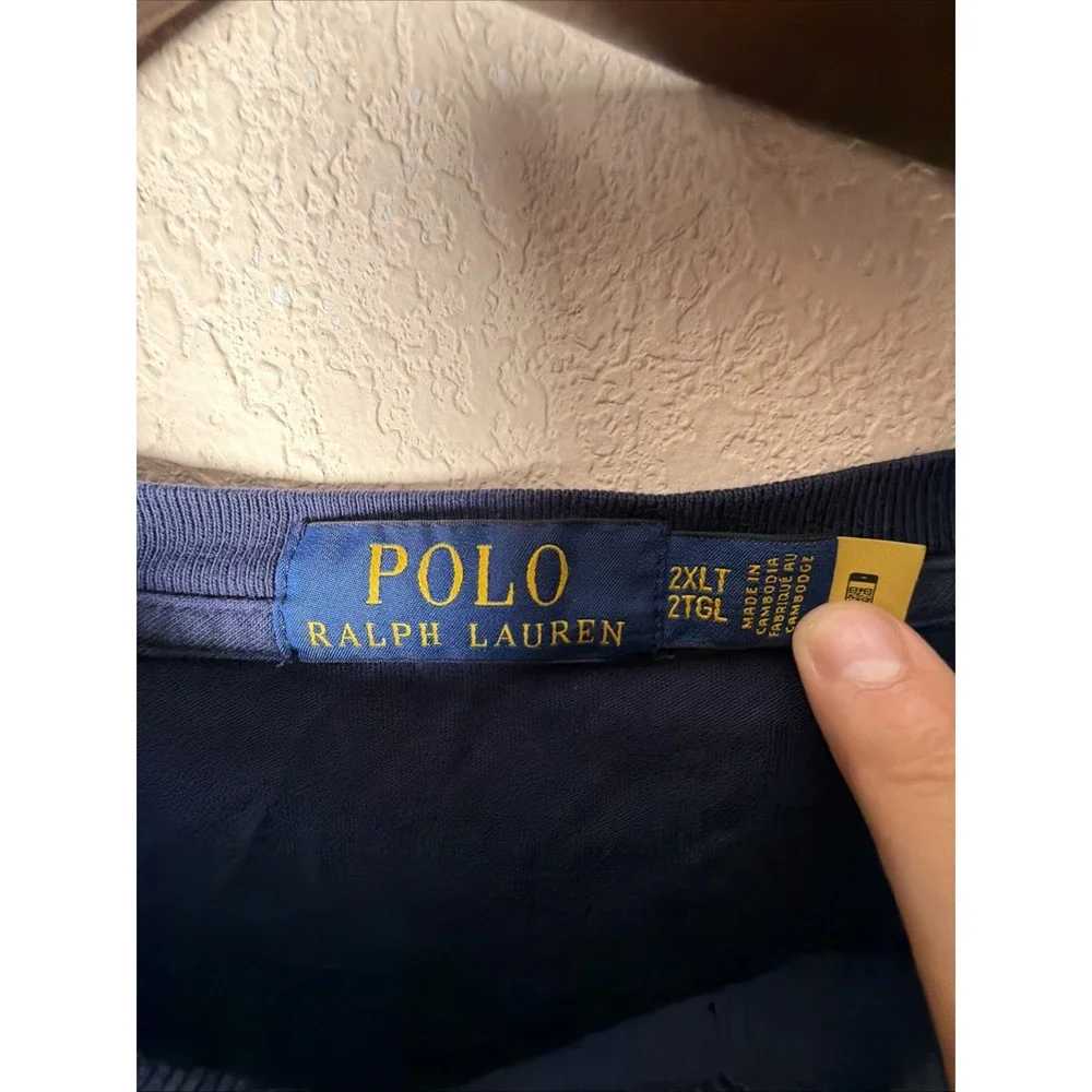 Polo Ralph Lauren Men's Navy Polo Bear Graphic T-Shirt 2XLT 2TGL